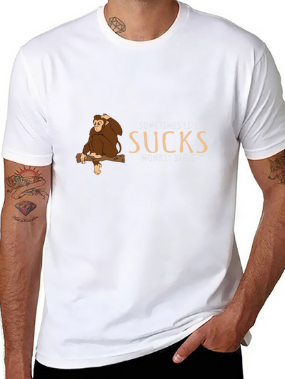 Sometimes Life Sucks Monkey T-Shirt - Funny Graphic Tee