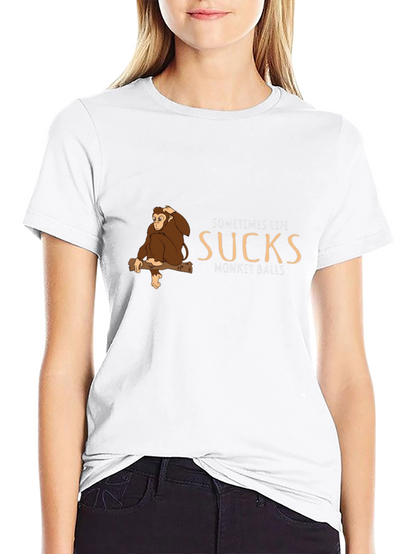 Sometimes Life Sucks Monkey T-Shirt - Funny Graphic Tee