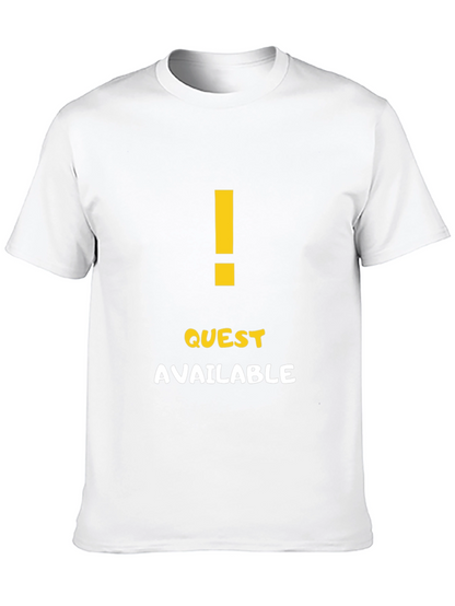 Quest Available Graphic T-Shirt - Gamer Style Tee