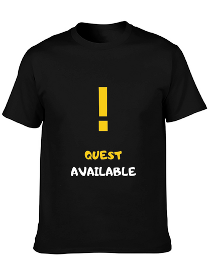 Quest Available Graphic T-Shirt - Gamer Style Tee