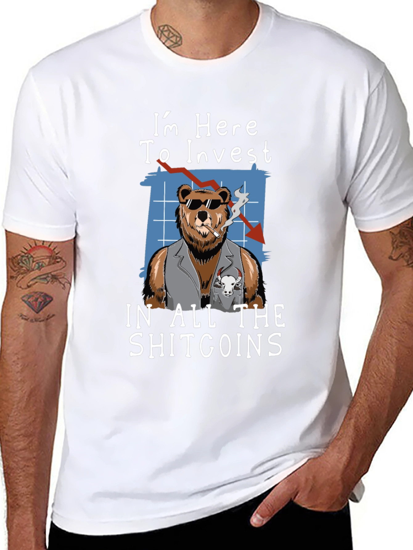 Im Here to Invest in All The Shitcoins T-Shirt