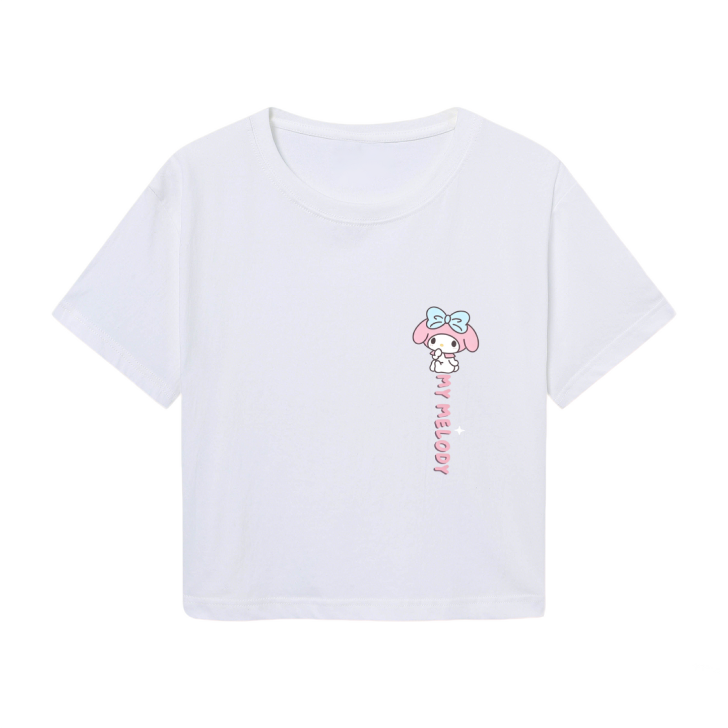 Playful Smurf Back?View Red Crop Top Fun Cartoon Character Cropped T?Shirt