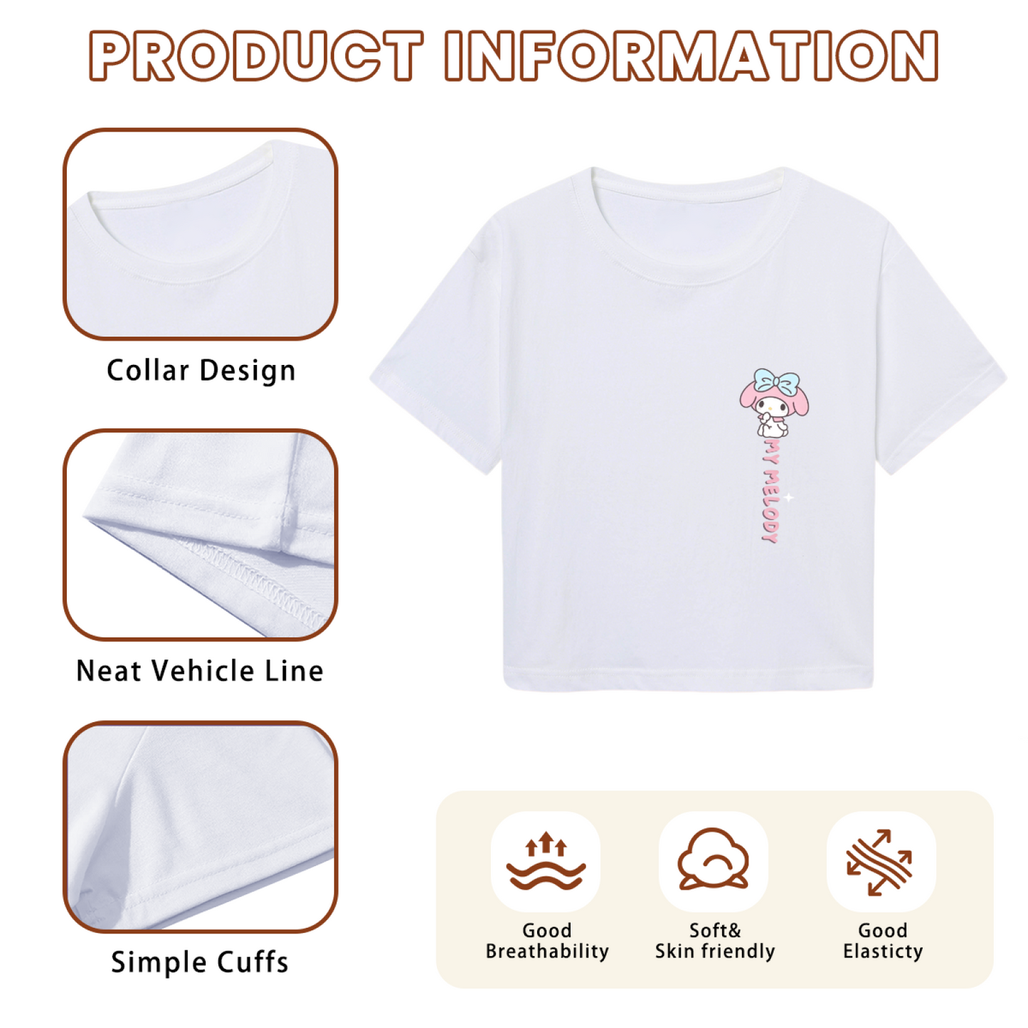 Playful Smurf Back?View Red Crop Top Fun Cartoon Character Cropped T?Shirt