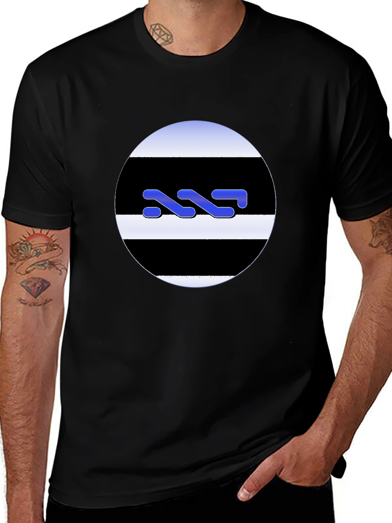Abstract Graphic Black T-Shirt - Stylish Casual Wear
