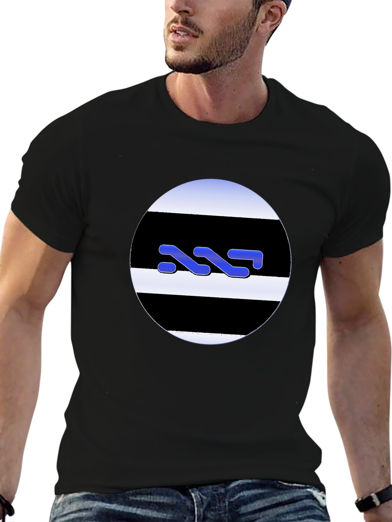 Abstract Graphic Black T-Shirt - Stylish Casual Wear