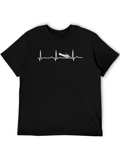 Chainsaw Heartbeat T-Shirt - Lumberjack Love