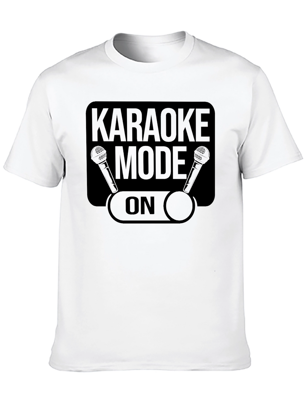 Karaoke Mode On Black T-Shirt