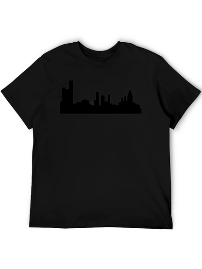 Cityscape Silhouette Graphic Tee - Modern Urban Style