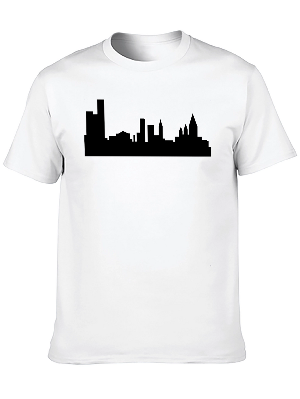 Cityscape Silhouette Graphic Tee - Modern Urban Style