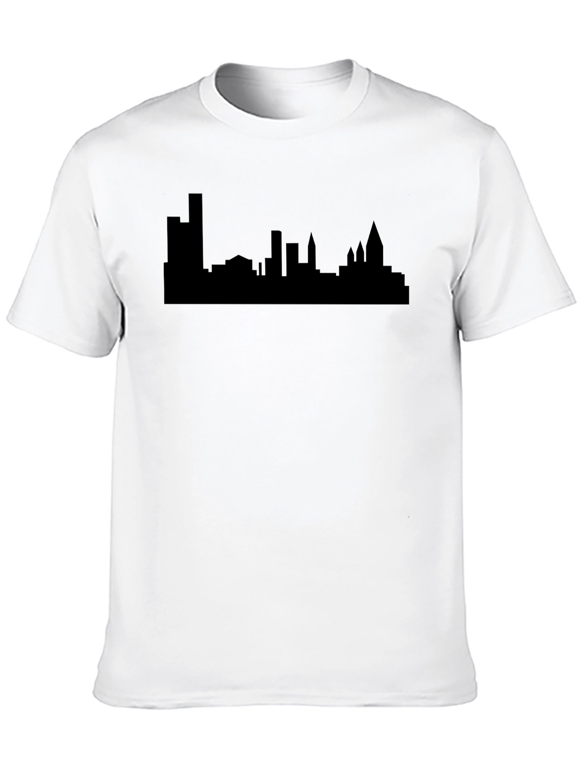 Cityscape Silhouette Graphic Tee - Modern Urban Style