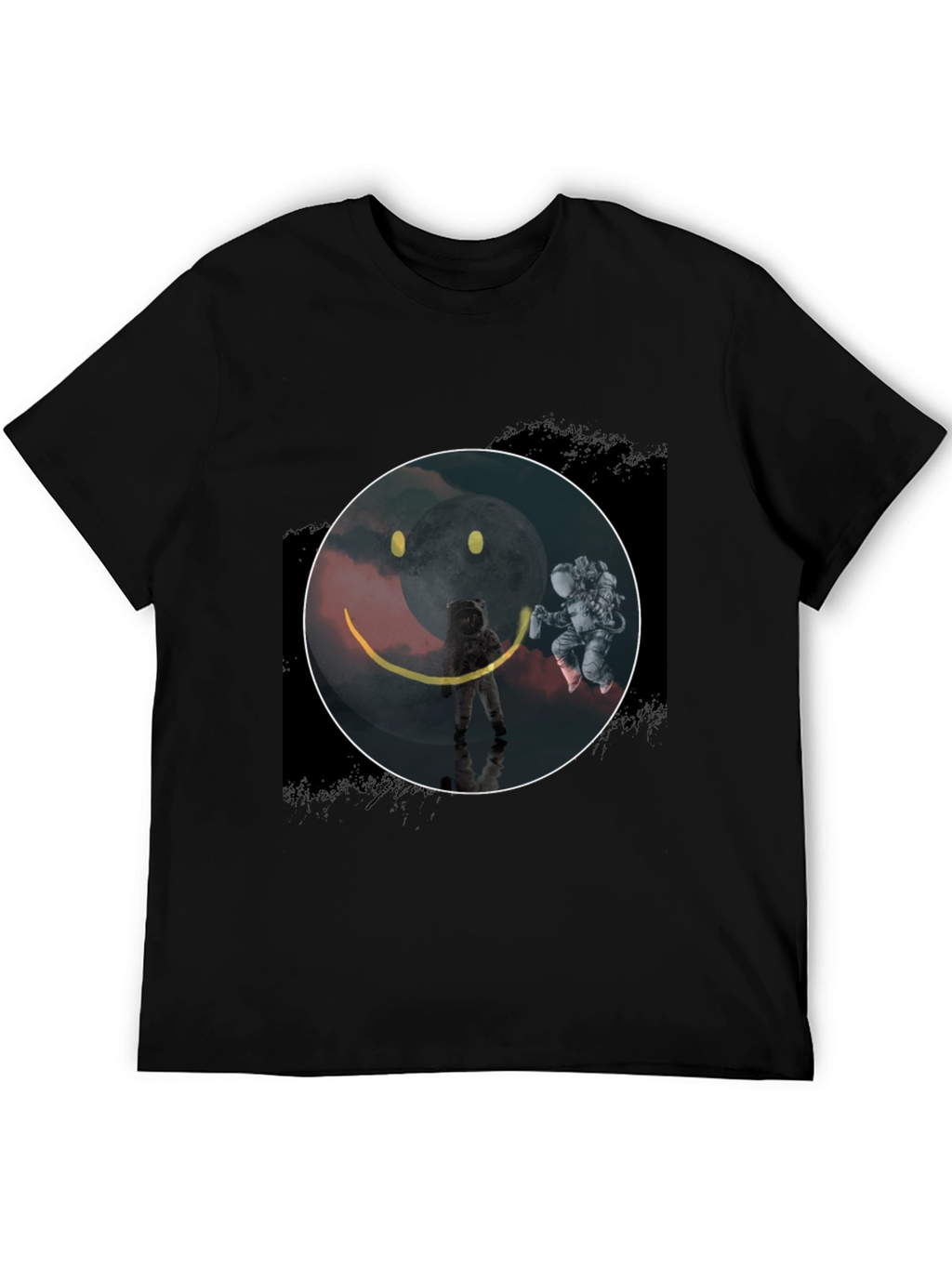 Astronaut Smiley Face Graphic Tee