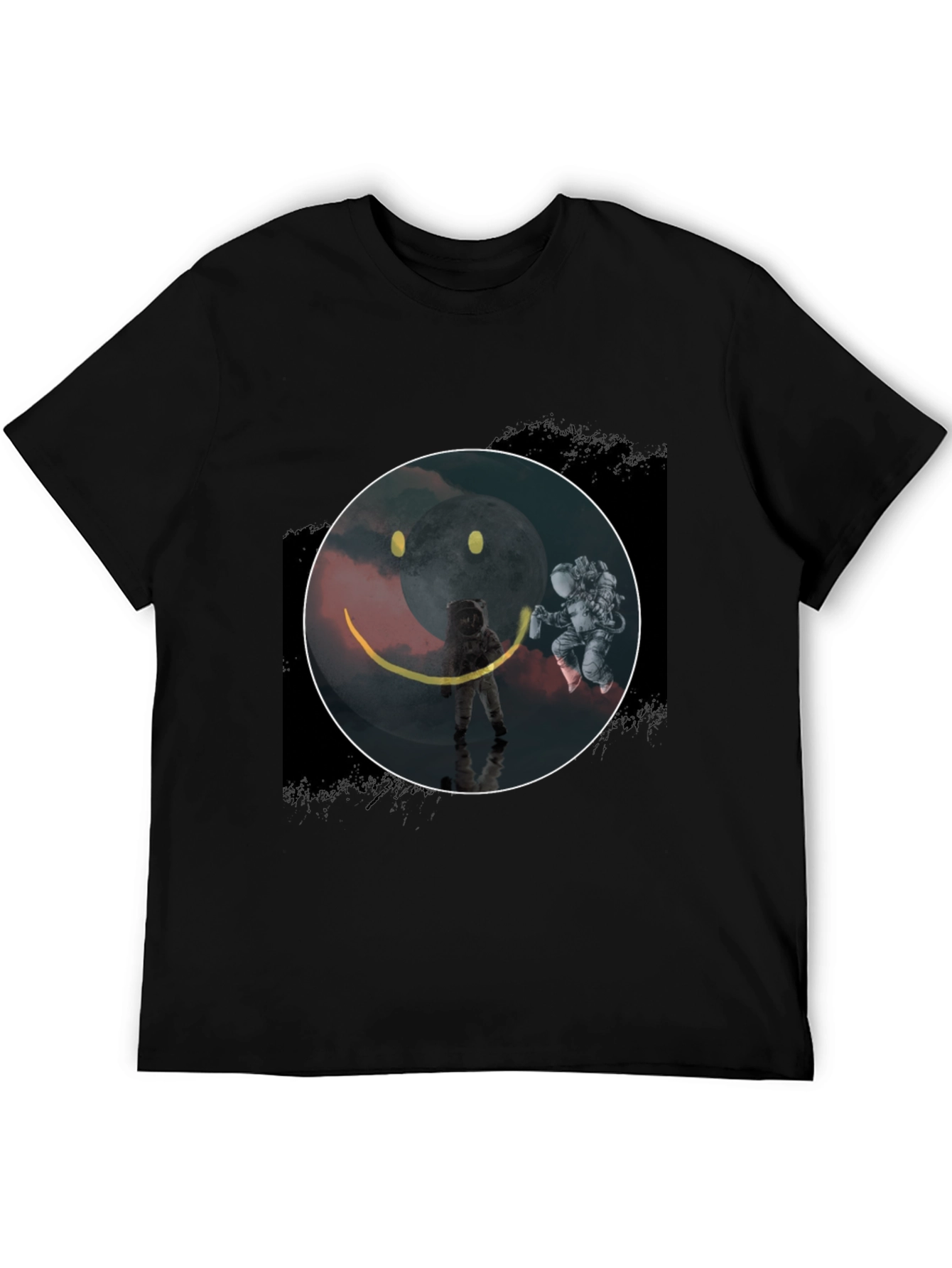 Astronaut Smiley Face Graphic Tee