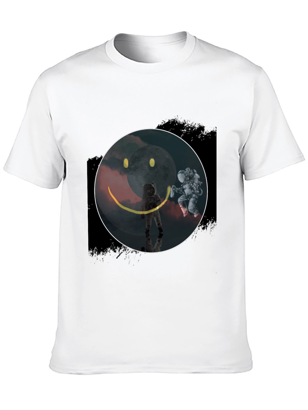 Astronaut Smiley Face Graphic Tee