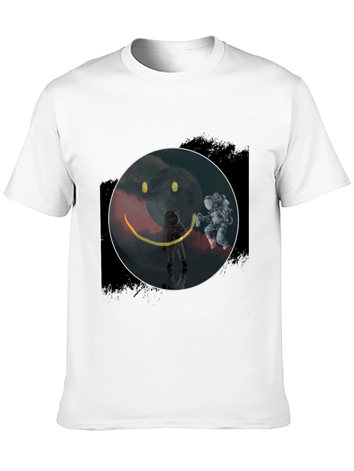 Astronaut Smiley Face Graphic Tee
