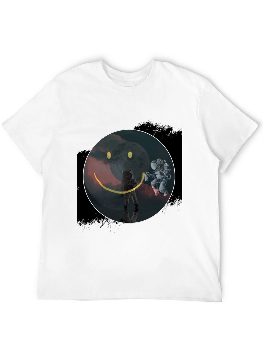 Astronaut Smiley Face Graphic Tee