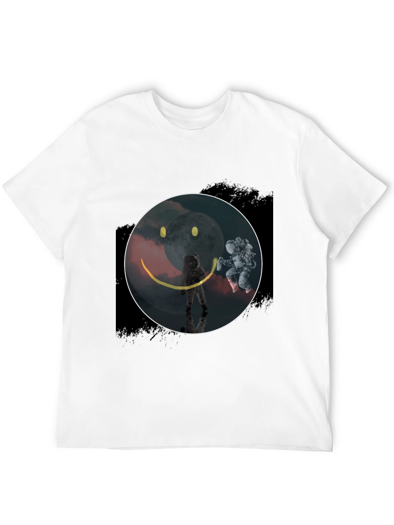 Astronaut Smiley Face Graphic Tee