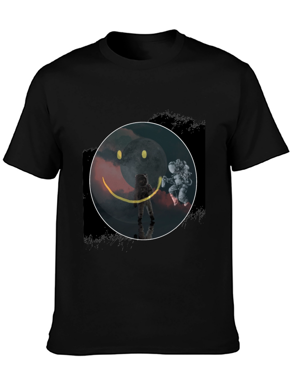 Astronaut Smiley Face Graphic Tee