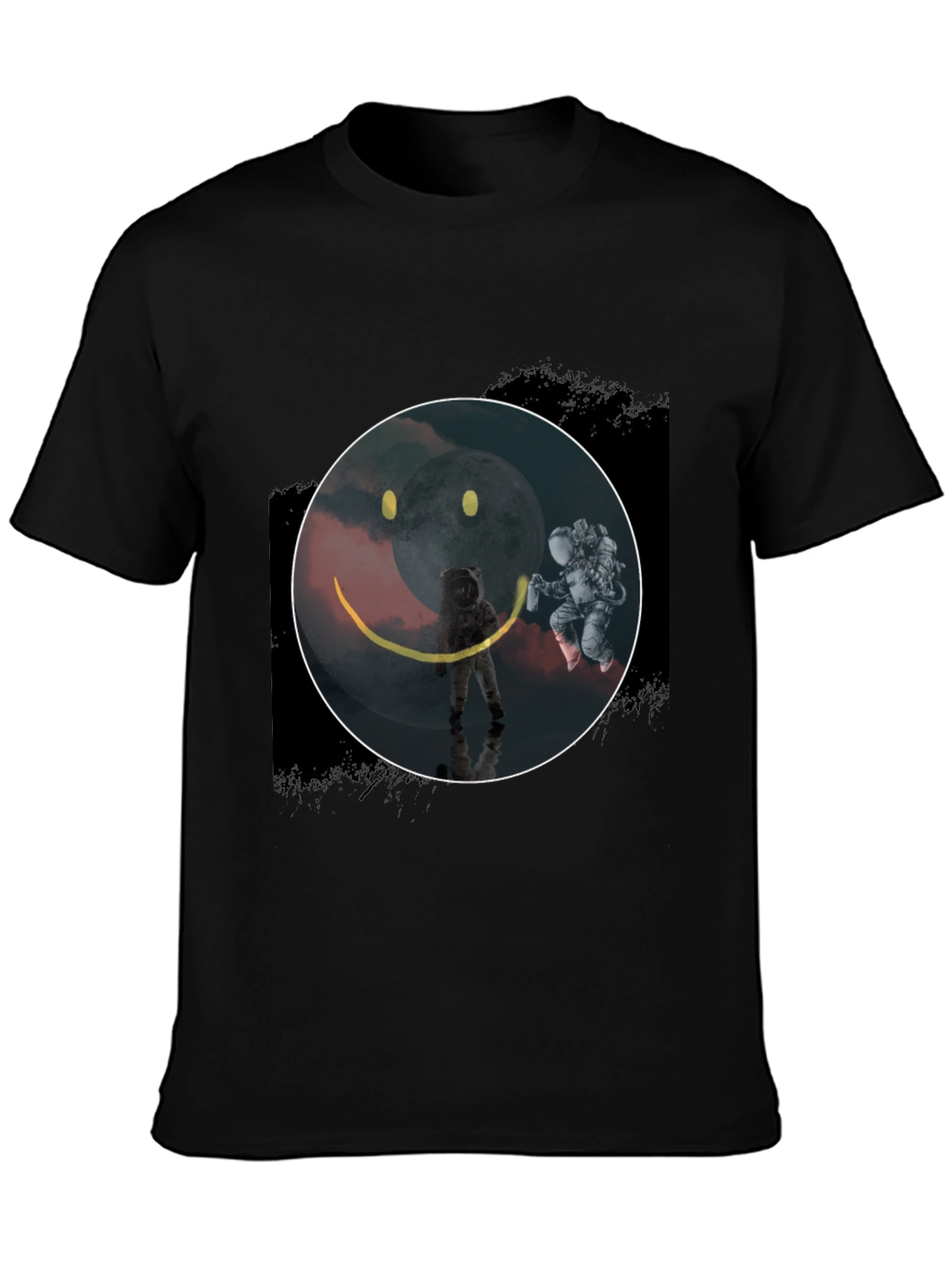 Astronaut Smiley Face Graphic Tee