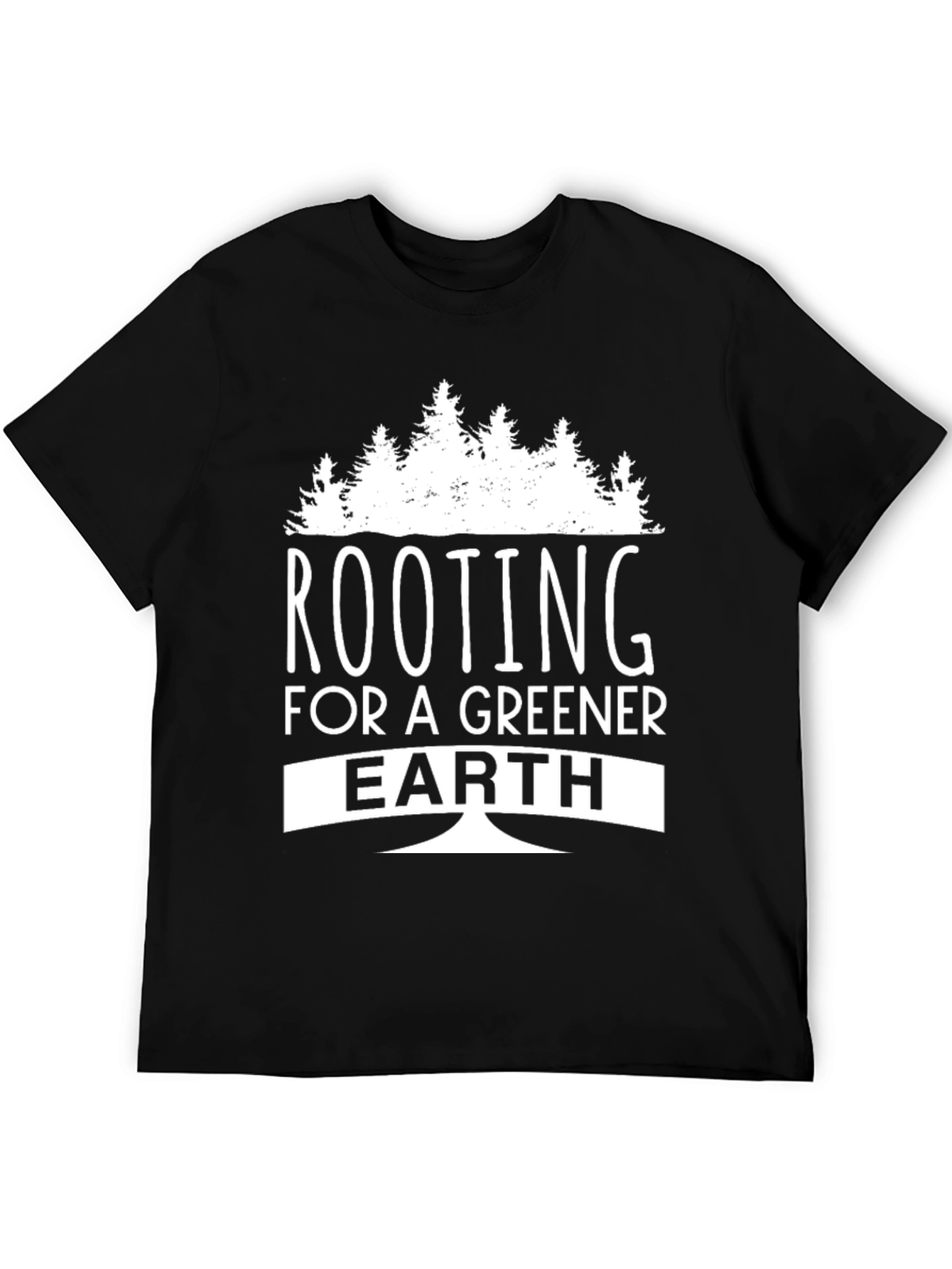 Rooting for a Greener Earth Graphic Tee - Black