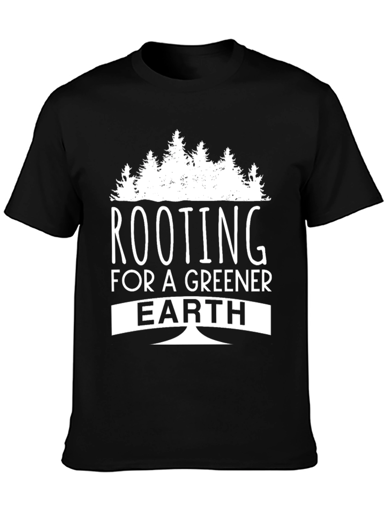 Rooting for a Greener Earth Graphic Tee - Black