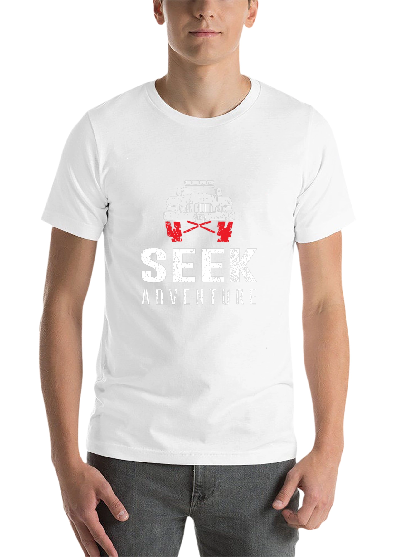 Seek Adventure Black Graphic T-Shirt