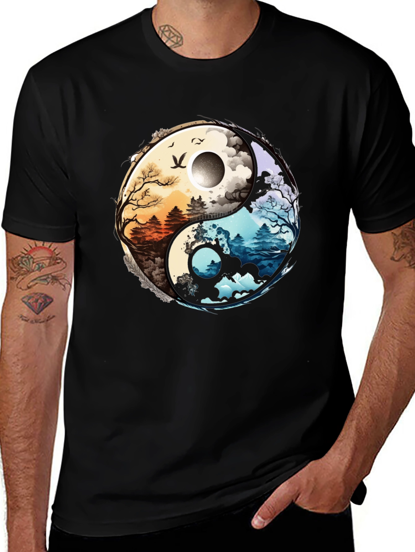 Yin Yang Nature Graphic Tee
