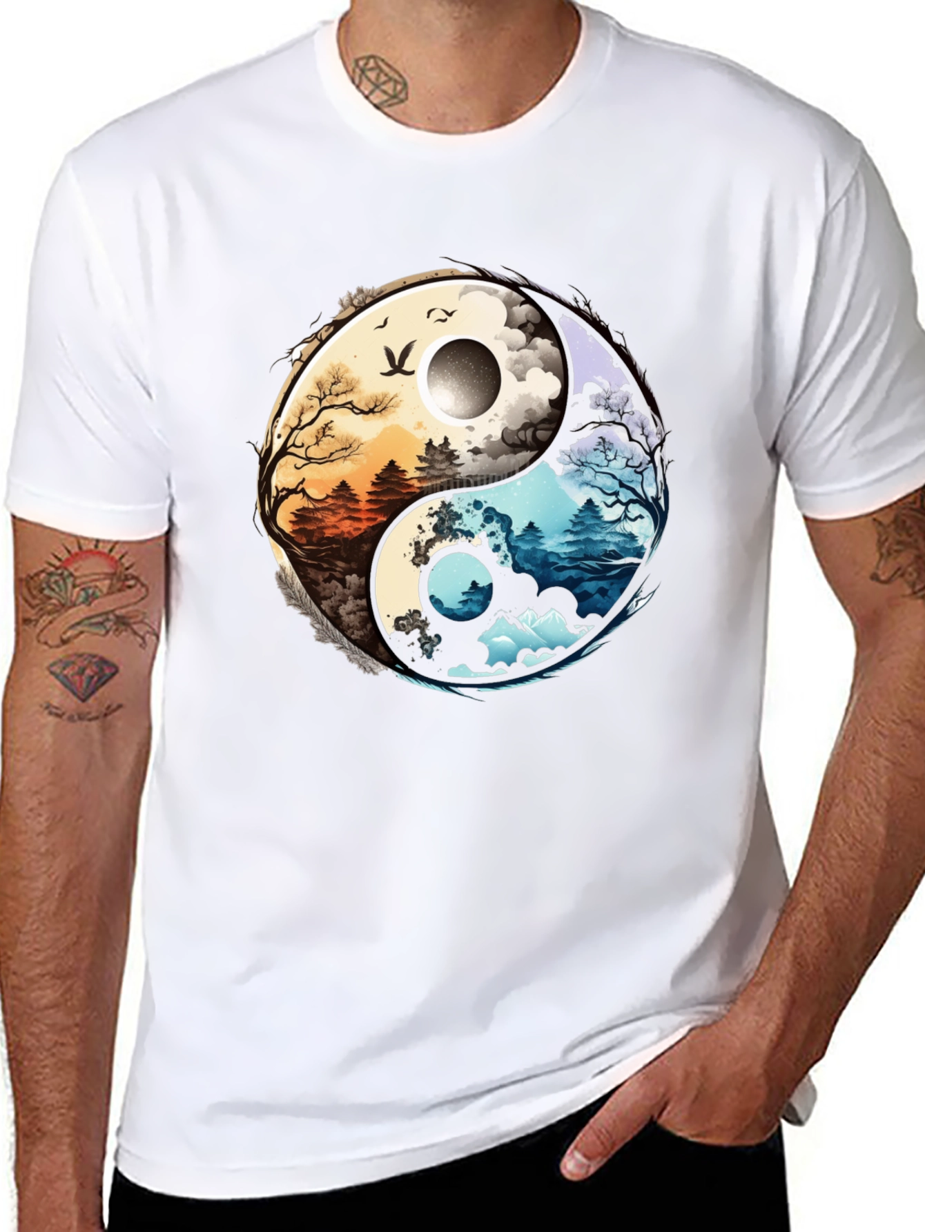 Yin Yang Nature Graphic Tee