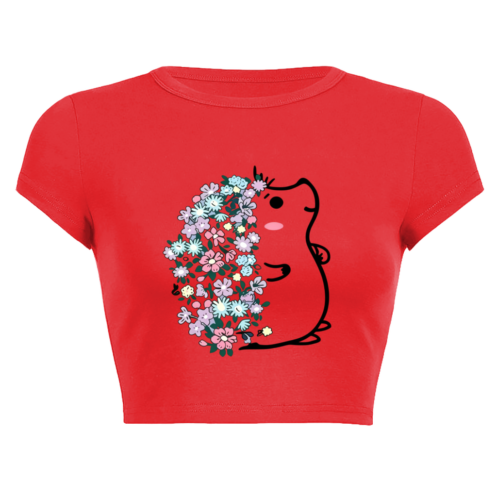 Wild West Bull Skull Western Grey Crop Top