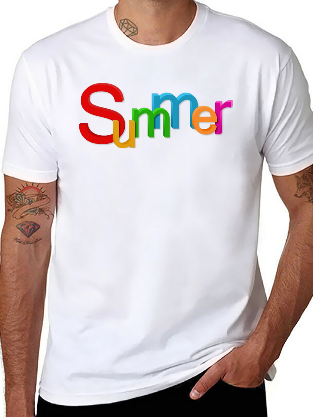 Summer Graphic Black T-Shirt