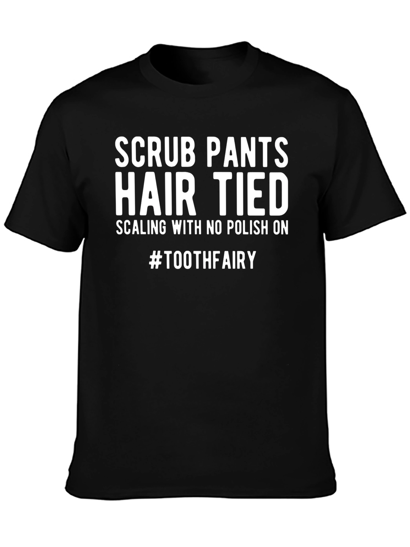 Tooth Fairy Graphic Tee - Scrub Pants Hair Tied