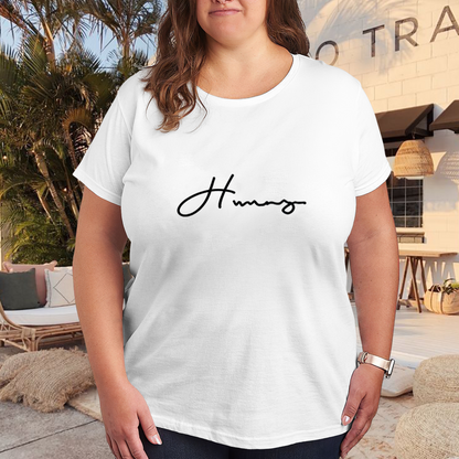 Elegant Cursive Hannah Custom Name Minimal Handwriting Women¡¯s Tee