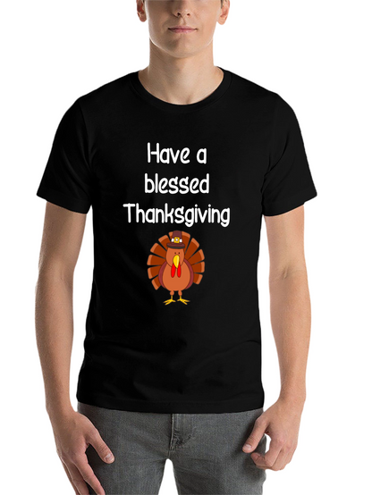 Blessed Thanksgiving Turkey Graphic T-Shirt