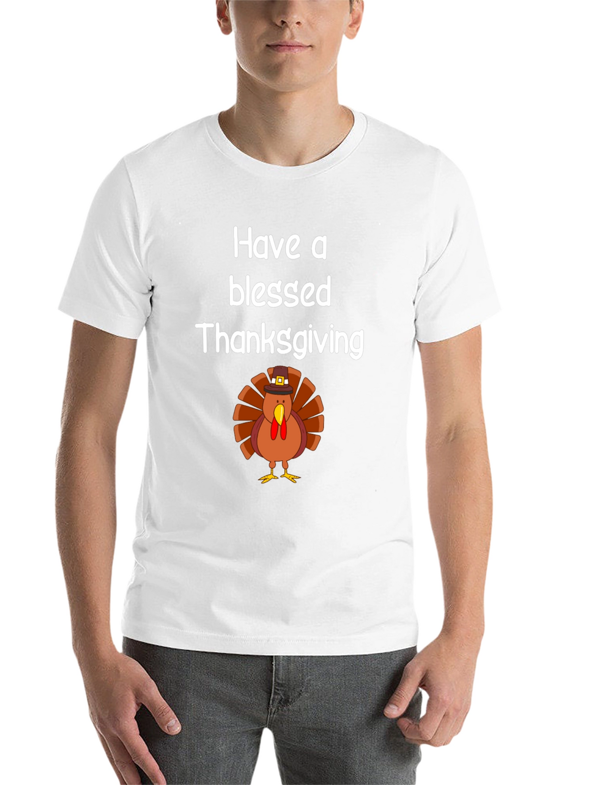 Blessed Thanksgiving Turkey Graphic T-Shirt