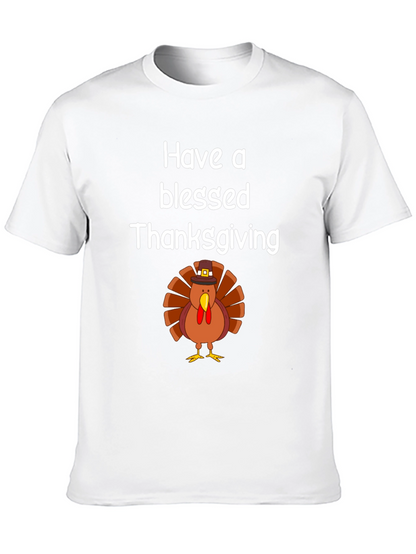 Blessed Thanksgiving Turkey Graphic T-Shirt