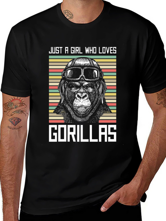 Just A Girl Who Loves Gorillas T-Shirt