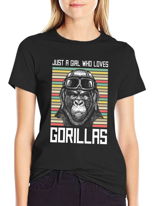 Just A Girl Who Loves Gorillas T-Shirt