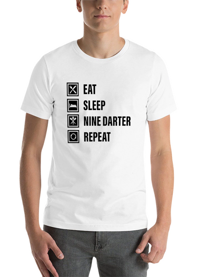 Eat Sleep Nine Darter Repeat Black T-Shirt