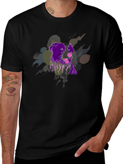 Dog Graphic Tee - Unique Artistic Design