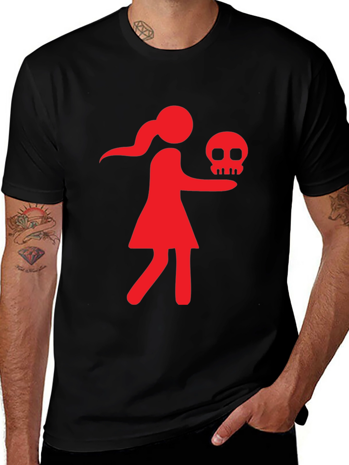 Graphic T-Shirt - Skull Girl Design