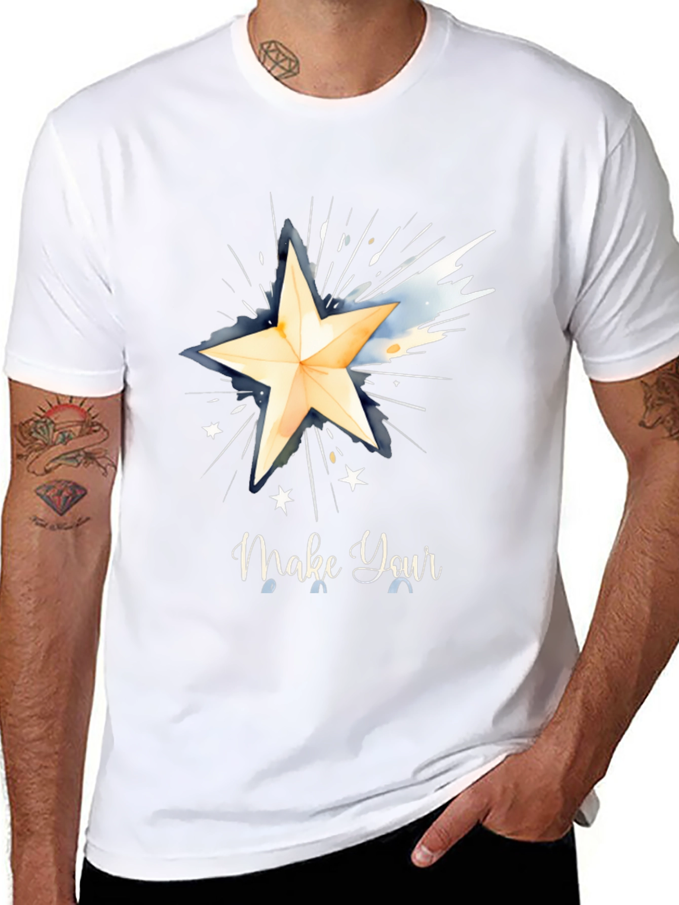Make Your Wish Graphic Tee - Black
