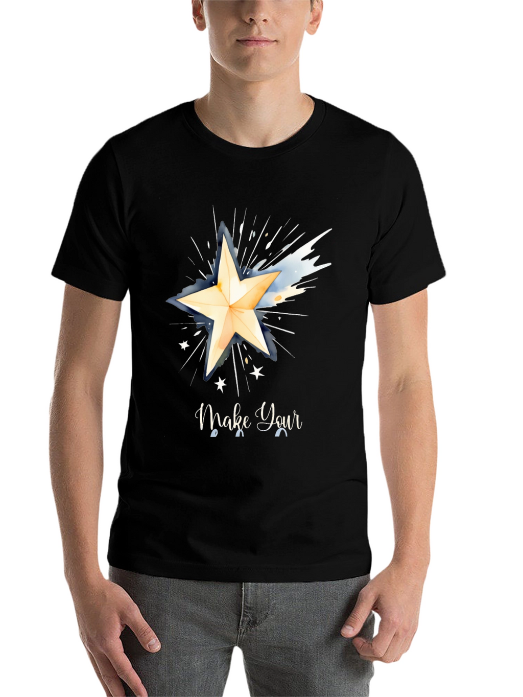 Make Your Wish Graphic Tee - Black