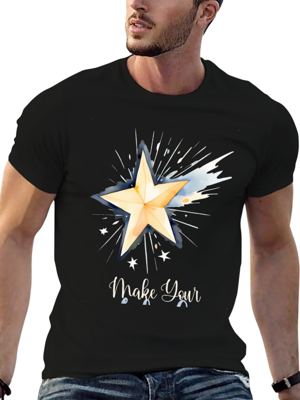 Make Your Wish Graphic Tee - Black