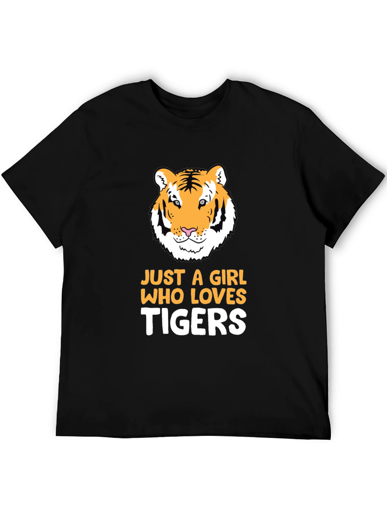 Tiger Lover Graphic Tee - Just A Girl Who Loves Tigers T-Shirt