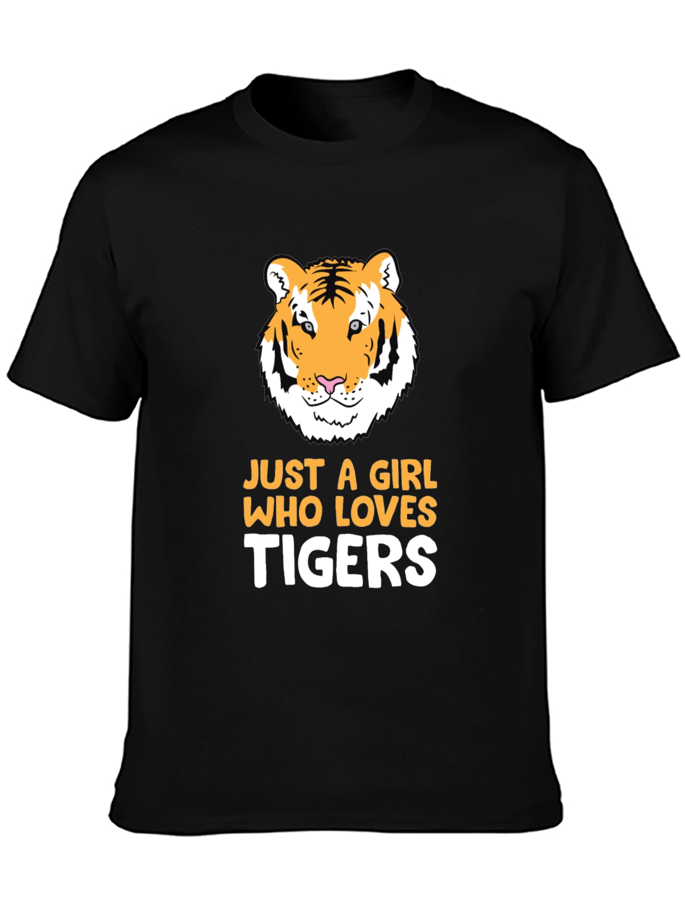Tiger Lover Graphic Tee - Just A Girl Who Loves Tigers T-Shirt