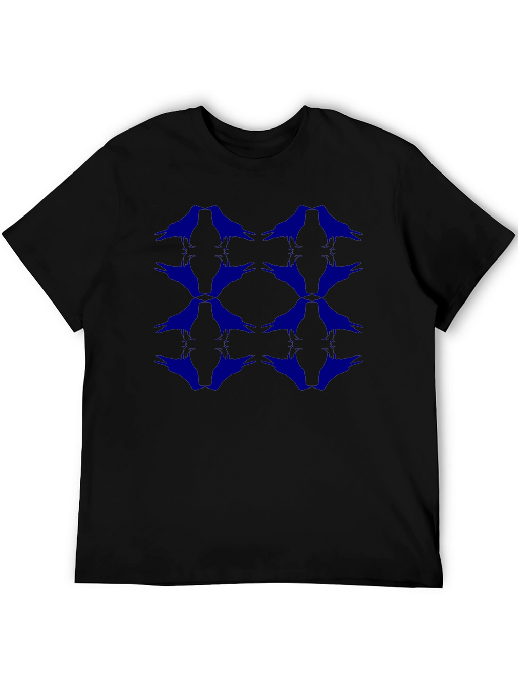 Raven Pattern Black T-Shirt