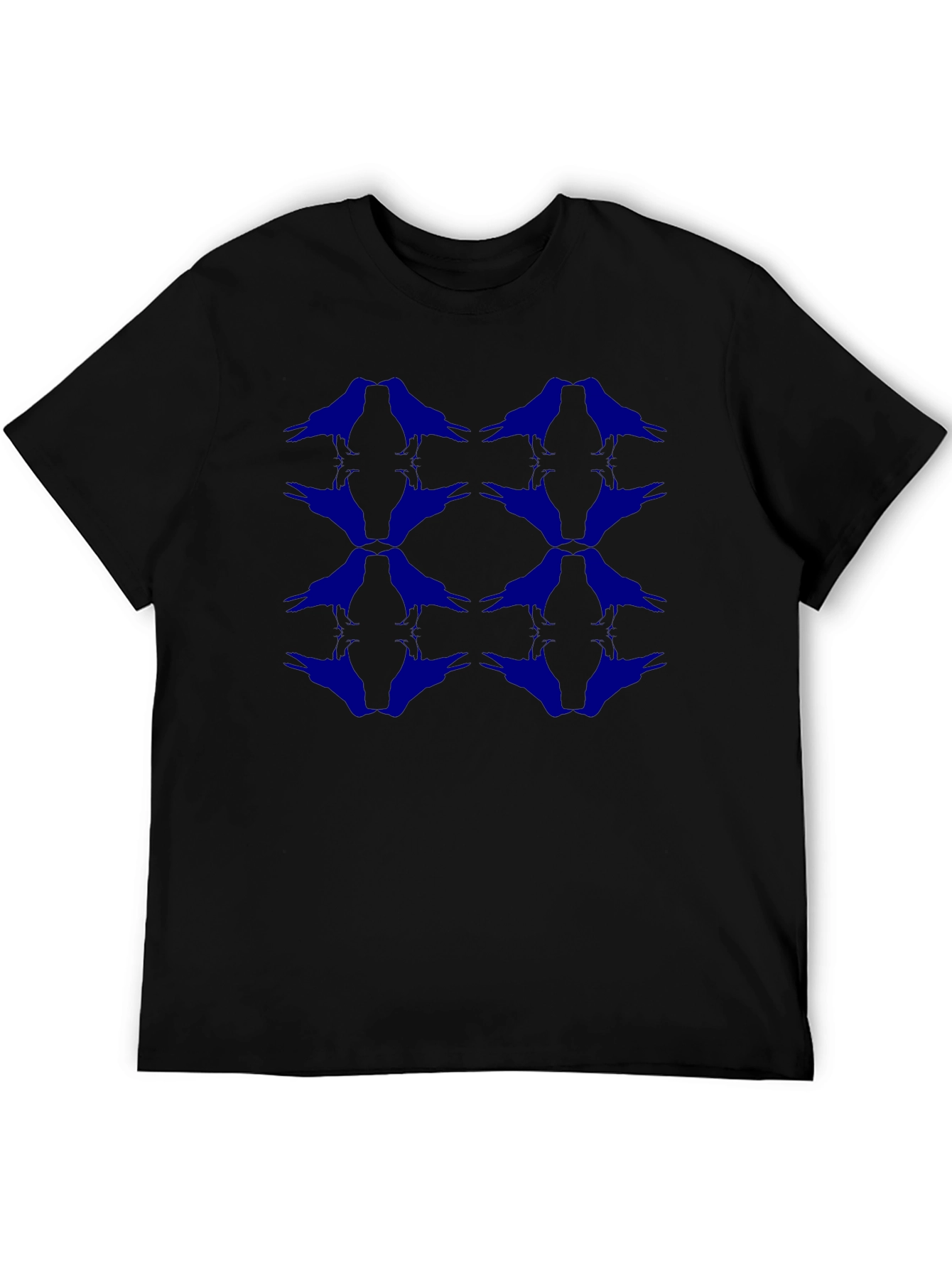 Raven Pattern Black T-Shirt