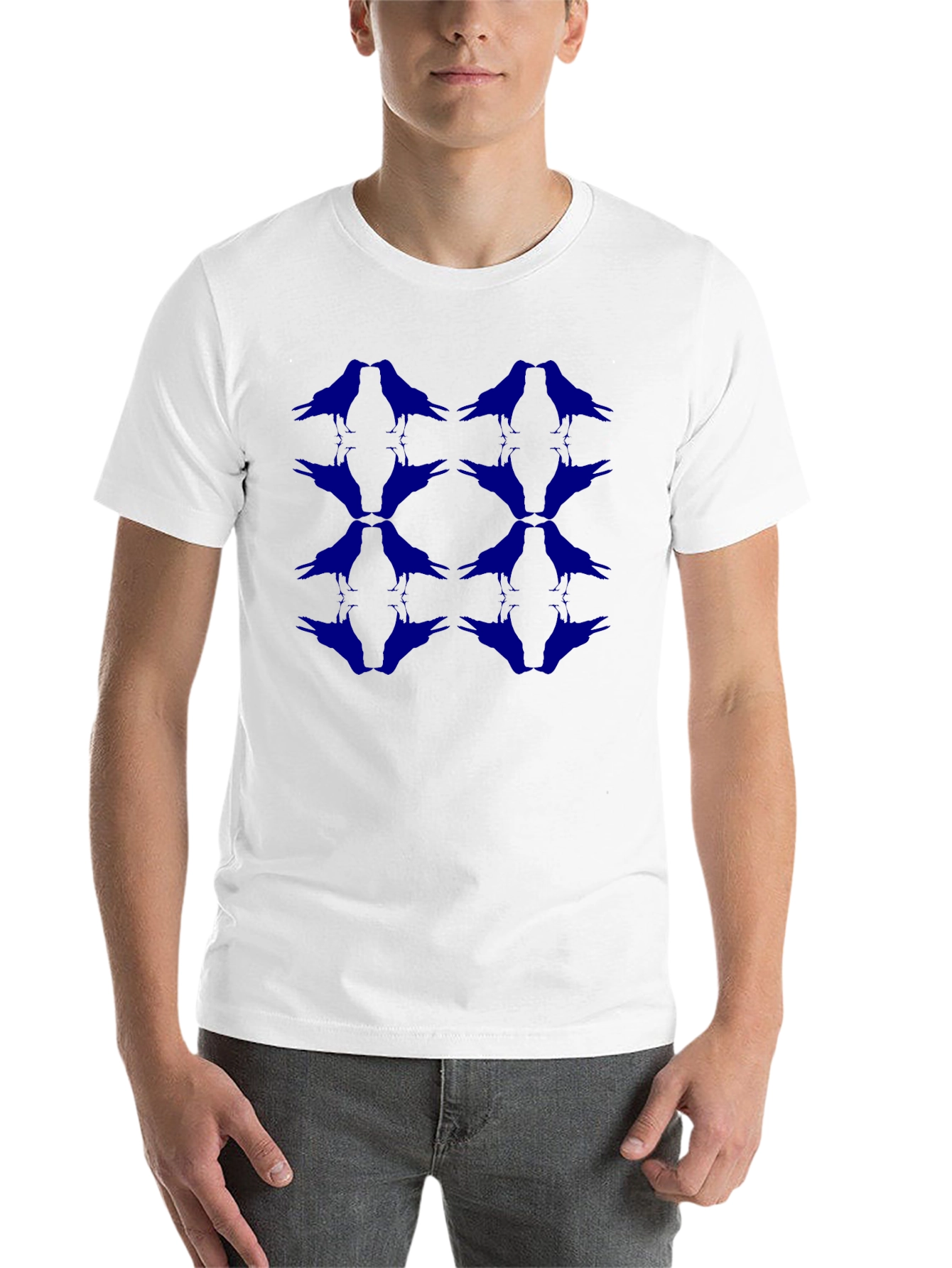 Raven Pattern Black T-Shirt