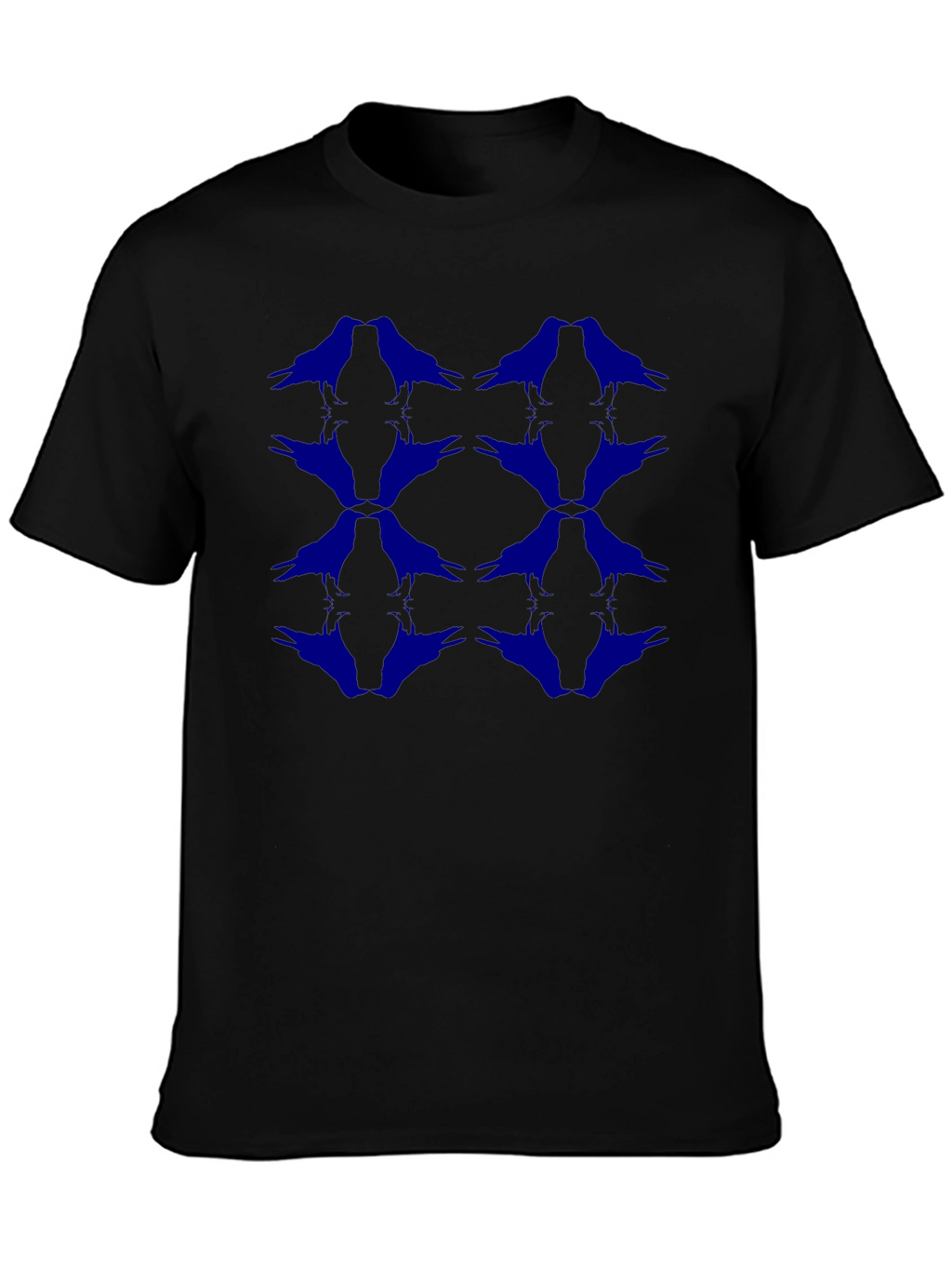 Raven Pattern Black T-Shirt