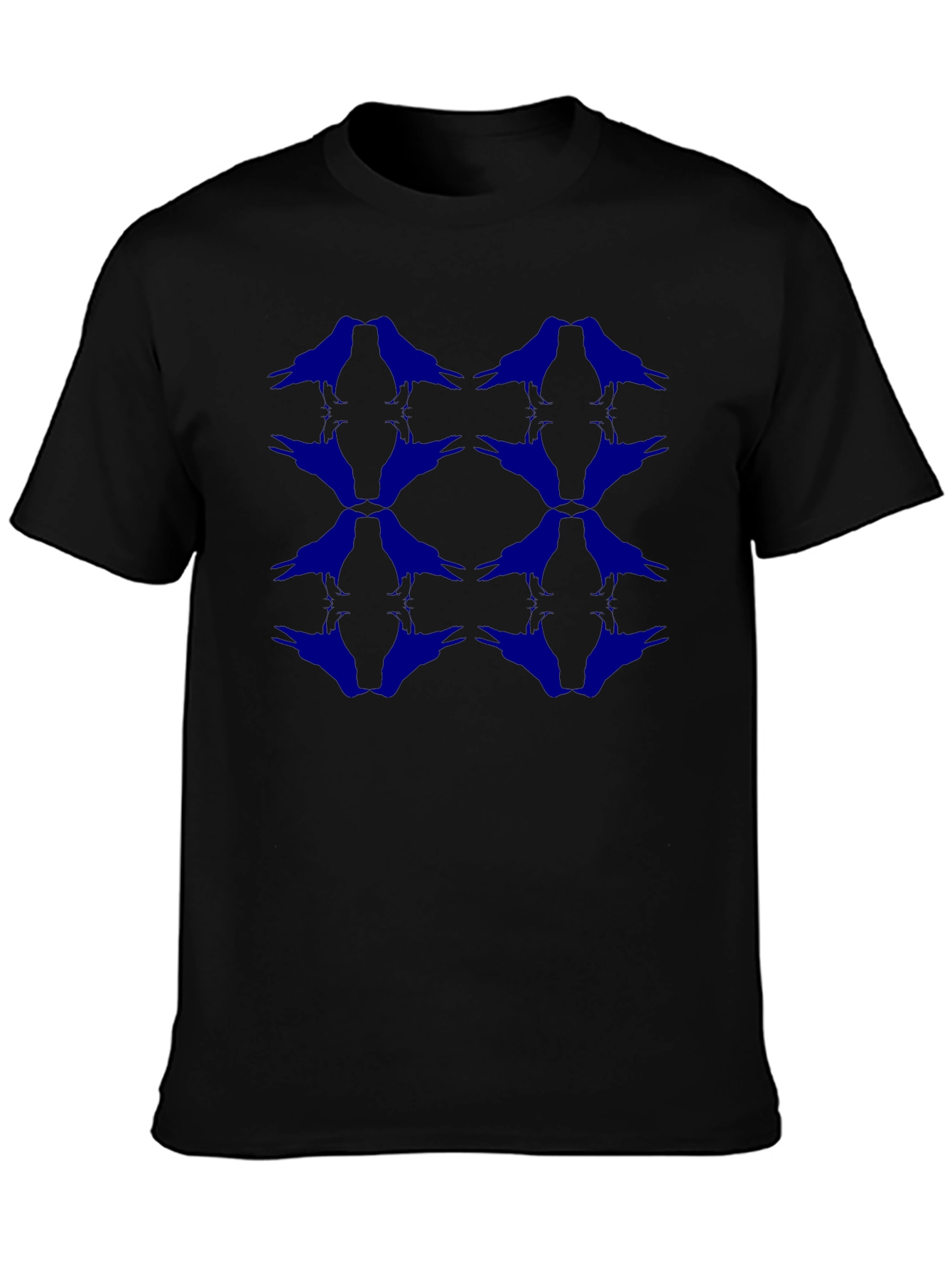 Raven Pattern Black T-Shirt