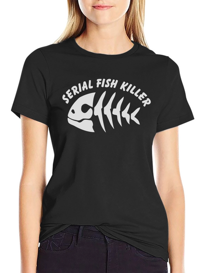 Serial Fish Killer Graphic T-Shirt - Black